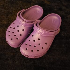 Purple Classic Crocs Size 8